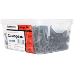 Саморез гипсокартон-металл 3.5х25 усиленный (TWN) (уп.900шт) контейнер Proffix 146467