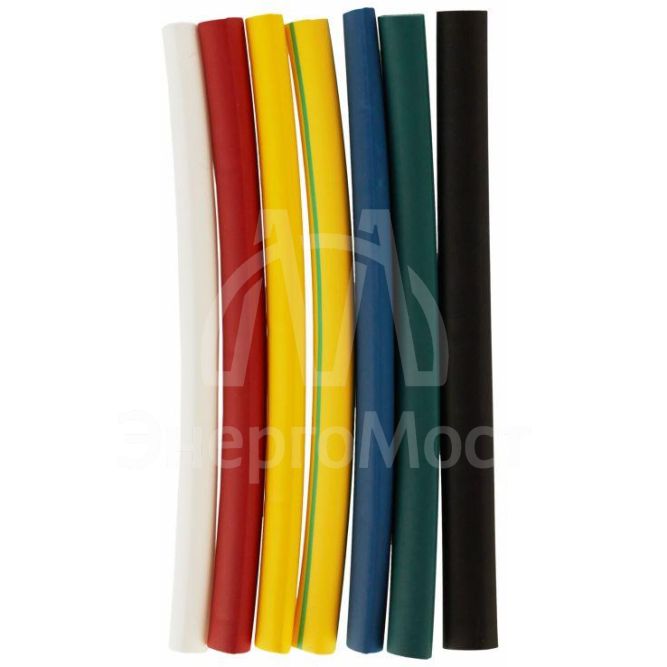 Набор трубок термоусадочных нг-LS 6/3 100мм 7 цветов по 3шт IEK UDR10-006-003-021-S