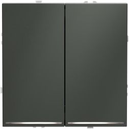 Выключатель 2-кл. СП S70 10А с подсветкой механизм титан Voltum VLS020206