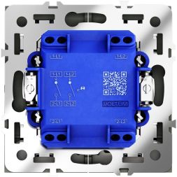 Выключатель 2-кл. СП S70 10А с подсветкой механизм титан Voltum VLS020206
