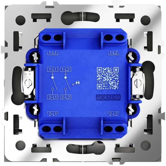 Выключатель 2-кл. СП S70 10А с подсветкой механизм титан Voltum VLS020206