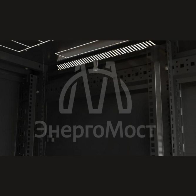 Шкаф TTB-4781-DD-RAL9004 напол. 19дюйм 47U 2277х800х1000мм передн. и задн. распашные перфор. двери (75%) ручка с замком крыша нового типа (RAL 9004) (разобранный) черн. Hyperline 392700