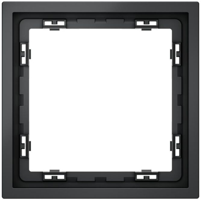 Рамка 1-м S70 пластик. графит Voltum VLS100107