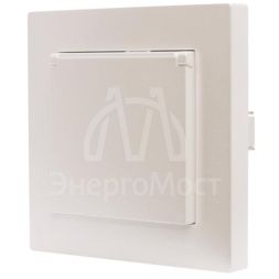 Розетка 1-м СП Vesna с заземл. с крышкой ПБТ механизм жемчуж./бел. перламутр LEZARD 742-3088-123B