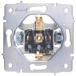 Розетка 1-м СП Vesna с заземл. с крышкой ПБТ механизм жемчуж./бел. перламутр LEZARD 742-3088-123B