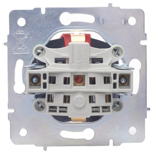 Розетка 1-м СП Vesna с заземл. с крышкой ПБТ механизм жемчуж./бел. перламутр LEZARD 742-3088-123B