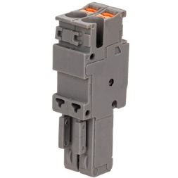 Штекер зажим push-in 2 точки подкл. 2.5кв.мм сер. DKC VPR-P-2.5-2