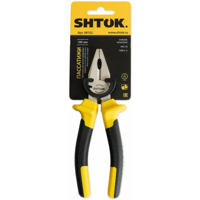 Пассатижи 1000В 180мм (08102) SHTOK 376272