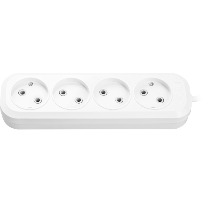 Удлинитель 4х2м без заземл. 10А IP20 90 783 OPE-S-04-200-X-2x1 бел. ОНЛАЙТ 90783