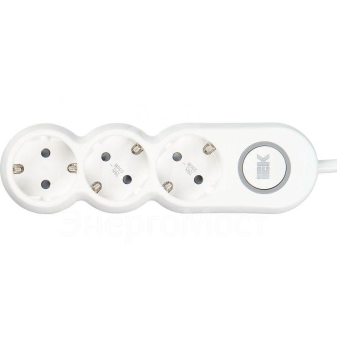 Удлинитель 3х5м с заземл. 16А 250В У03В UNO 2P+PE 3х1.5кв.мм IEK WYP53-16-03-05-ZK