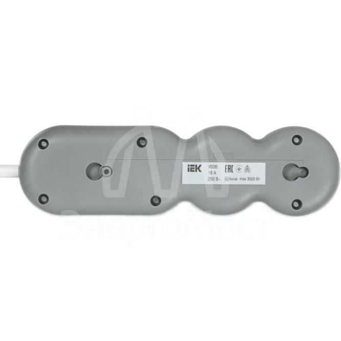 Удлинитель 3х5м с заземл. 16А 250В У03В UNO 2P+PE 3х1.5кв.мм IEK WYP53-16-03-05-ZK