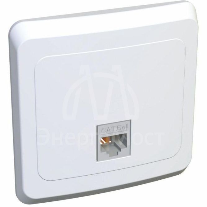 Розетка телефонная 1-м СП Этюд бел. SchE TELC-001B