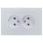 Розетка 2-м AtlasDesign 16А без заземл. в сборе жемчуг SchE ATN000420