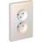 Розетка 2-м AtlasDesign 16А без заземл. в сборе жемчуг SchE ATN000420