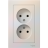 Розетка 2-м AtlasDesign 16А без заземл. в сборе жемчуг SchE ATN000420