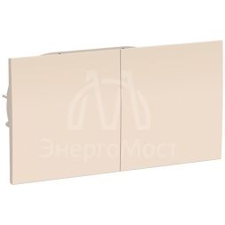 Розетка 2-м AtlasDesign 16А с заземл. защ. шторки со сдвиж. крышкой в сборе беж. SchE ATN000228