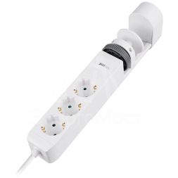 Удлинитель 3х1.5м на струбцине с заземл. с выкл. 3 USB выхода (2А+1С) IP20 ПВС 3х1 ETD-03U-150-wh (3х1.5) бел. JAZZway 5059535