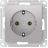 Розетка AtlasDesign 16А с заземл. быстрозажим. клем. механизм алюм. SE ATN000343S
