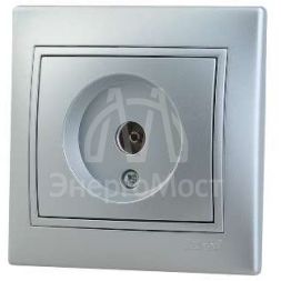 Розетка TV СП Мира оконечная метал. сер. LEZARD 701-1010-130