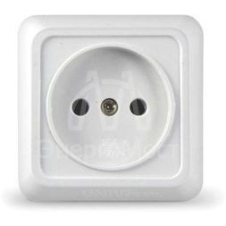 Розетка 1-м ОП Олимп 16А IP20 бел. Universal О0022