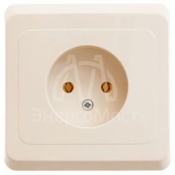 Розетка 1-м СП Этюд 16А IP20 без заземл. крем. SchE PC16-001K