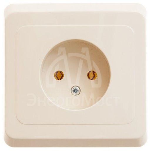 Розетка 1-м СП Этюд 16А IP20 без заземл. крем. SchE PC16-001K