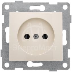Розетка 1-м СП Bravo 16А 250В без заземл. защ. шторки механизм беж. GUSI С10Р2-003