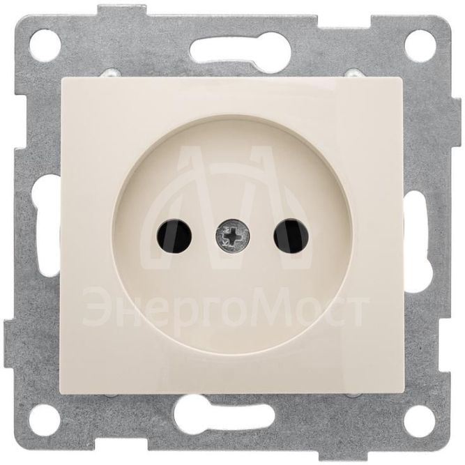 Розетка 1-м СП Bravo 16А 250В без заземл. защ. шторки механизм беж. GUSI С10Р2-003