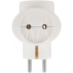 Разветвитель 3-м (1-м - с заземл.) 16А IP20 универс. бел. (уп.2шт) Rexant 11-1080-2