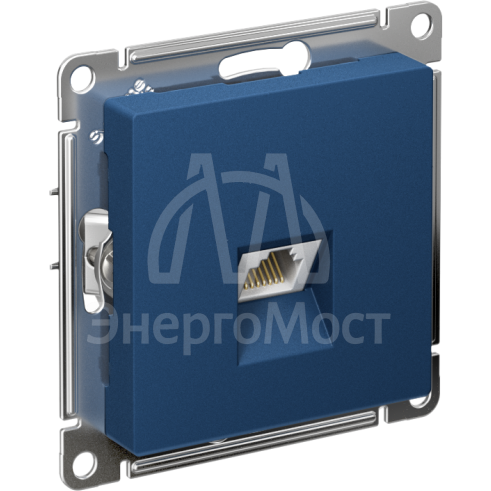 Розетка компьютерная AtlasDesign RJ45 кат.6A механизм аквамарин SE ATN001186