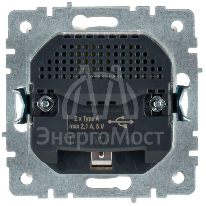 Розетка BRITE РЮш10-1-БрБ 16А с USB A+A 2.1А с заземл. защ. шторки бел. IEK BR-R14-16-U21-D21-K01