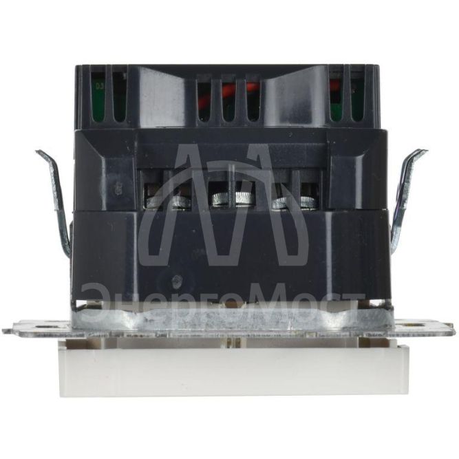 Розетка BRITE РЮш10-1-БрБ 16А с USB A+A 2.1А с заземл. защ. шторки бел. IEK BR-R14-16-U21-D21-K01