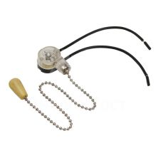 Выключатель для настенного светильника c проводом и деревянным наконечником Silver блист. Rexant 06-0242-A