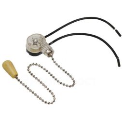 Выключатель для настенного светильника c проводом и деревянным наконечником Silver блист. Rexant 06-0242-A