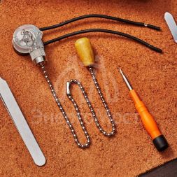 Выключатель для настенного светильника c проводом и деревянным наконечником Silver блист. Rexant 06-0242-A