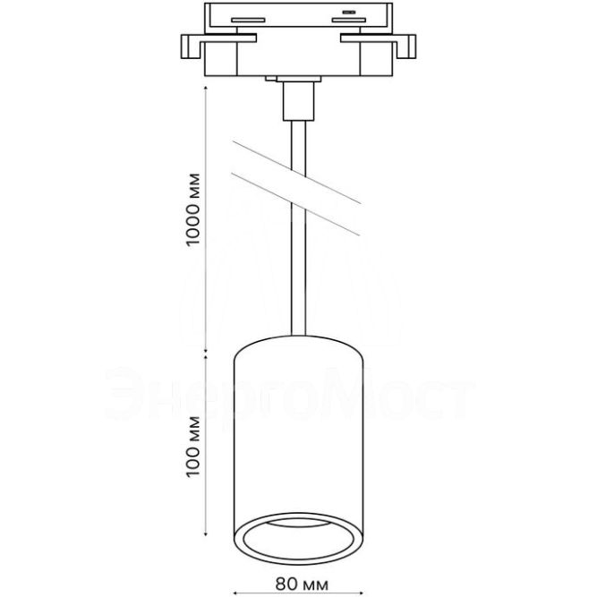 Светильник трековый подвес светодиодный ARTLINE 80х80х100мм 12Вт 960Лм 4000К 230В алюм. 4.2кв.м бел. Ritter 59702 9