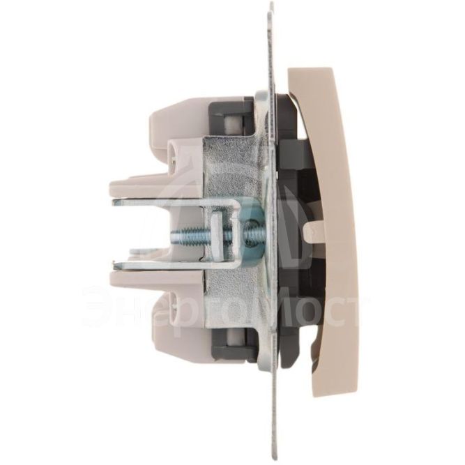 Механизм выключателя 2-кл. 1п СП Karina 10А IP20 с подсветкой крем. LEZARD 707-0388-112