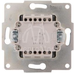 Механизм выключателя 2-кл. 1п СП Karina 10А IP20 с подсветкой крем. LEZARD 707-0388-112