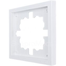 Рамка 1-мест. горизонт. ZIMA бел. LEZARD 704-0200-146