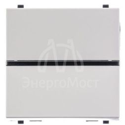 Механизм выключателя 1-кл. 1п 2мод. СП Zenit 16А IP20 с клавишей альп. бел. ABB 2CLA220100N1101