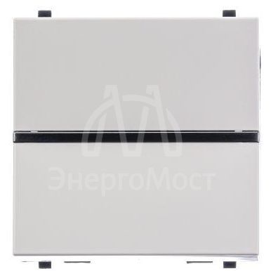 Механизм выключателя 1-кл. 1п 2мод. СП Zenit 16А IP20 с клавишей альп. бел. ABB 2CLA220100N1101