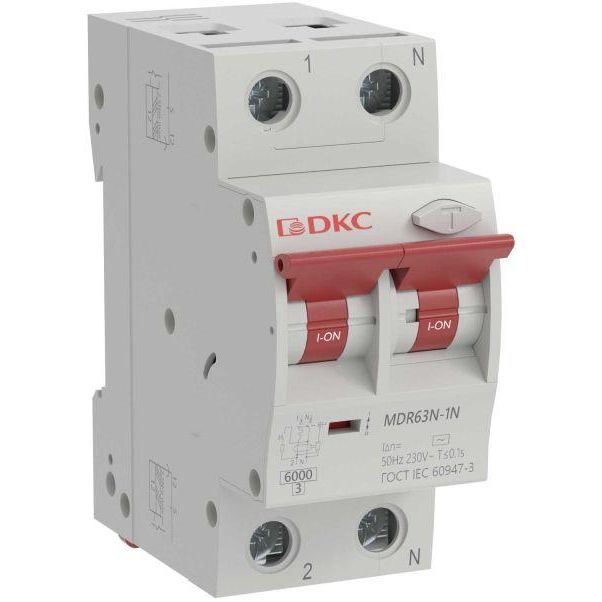 Выключатель автоматический дифференциального тока 2п (1P+N) C 40А 30мА тип A 6кА MDR63N YON MDR63N-1N2C40-A