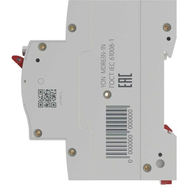 Выключатель автоматический дифференциального тока 2п (1P+N) C 40А 30мА тип A 6кА MDR63N YON MDR63N-1N2C40-A