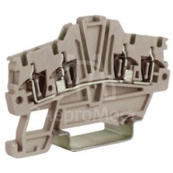 Клемма пруж. HMM.1/2+2/GR 1.5кв.мм сер. DKC ZHM420GR