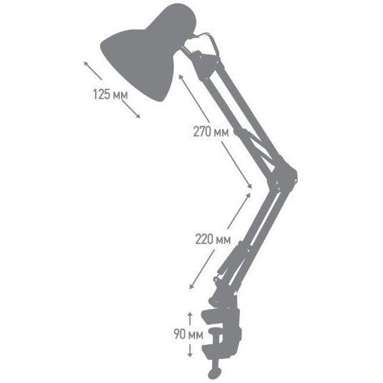 Светильник UF-312P С02 настол. 230В 60Вт черн. Ultraflash 12895