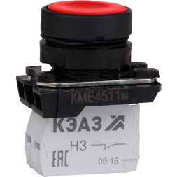 Кнопка КМЕ 4511м 1но+1нз цилиндр IP54 красн. КЭАЗ 248248