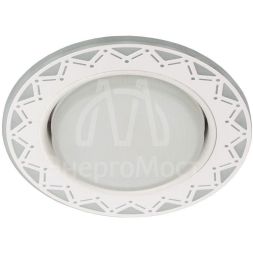 Светильник светодиодный DK LD27 WH/WH GX53 точечный; декор со светодиодной подсветкой бел./бел. ЭРА Б0037388