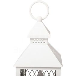 Фонарь декоративный со свечкой бел. корпус 10.5х10.5х24см тепл. бел. Neon-Night 513-042