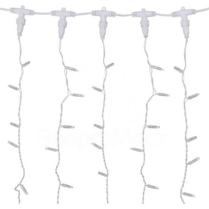 Гирлянда Дождь &amp;quot;ПЛЕЙ-ЛАЙТ&amp;quot; 2х3м 448LED 27Вт 220В IP44 тепл.бел. прозр. провод NEON-NIGHT 235-156-6