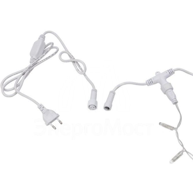 Гирлянда Дождь &amp;quot;ПЛЕЙ-ЛАЙТ&amp;quot; 2х3м 448LED 27Вт 220В IP44 тепл.бел. прозр. провод NEON-NIGHT 235-156-6